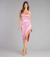 Camila Satin Midi Formal Dress