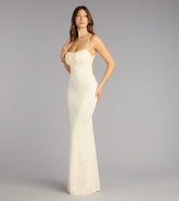 Elaine Jacquard Mesh Mermaid Dress