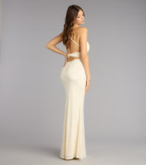 Elaine Jacquard Mesh Mermaid Dress