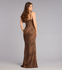 Camille Satin Halter Mermaid Formal Dress