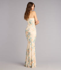 Beth Floral Mermaid Formal Dress