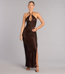 Jessie Fishnet Rhinestone Mermaid Formal Dress