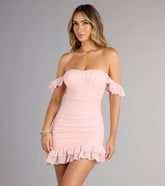 Ruffle Ready Off-The-Shoulder Mini Dress