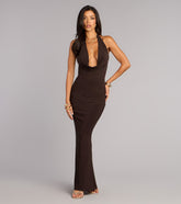 Undeniable Allure Plunging Cowl Neck Maxi Dress