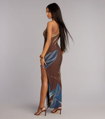 Out Of Office Abstract Maxi Dress