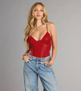 Dangerously Hot Faux Leather Bodysuit