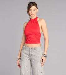 Heat Check High Neck Halter Top