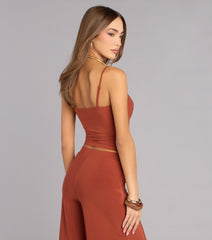 Effortless Chic Beaded Cowl Neck Top