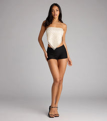 Sweet Like Fringe Sequin Hanky Top
