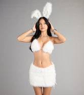 Cozy Cutie Snow Bunny Faux Fur Bra Top