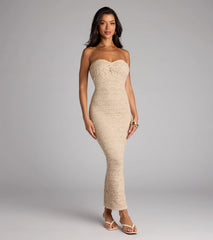 Barefoot Bliss Strapless Crochet Maxi