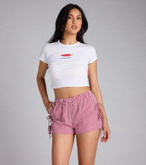 Short But Sweet Gingham Bow Shorts