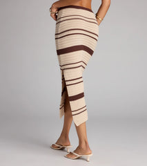 Summer Crush Striped Crochet Midi Skirt