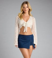 Definite Perfection Denim Mid Rise Skort