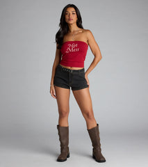 Belt It Like It’s Hot Denim Shorts