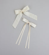 Soft Girl Status Hair Bow Clip Set