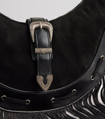 Buckle Babe Fringe Shoulder Bag