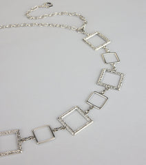 Modern Muse Geometric Chain Belt