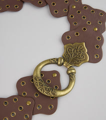 Vintage Charm Grommet Belt