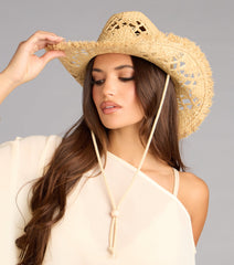 Sunlit Fringe Straw Cowboy Hat