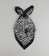 Call Me Extra Zebra Print Satin Scarf