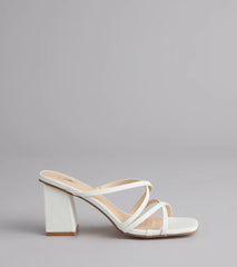 On Point Criss-Cross Strappy Mules