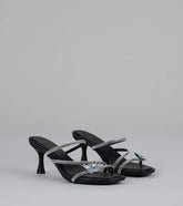 Winged Whispers Butterfly Rhinestone Mules