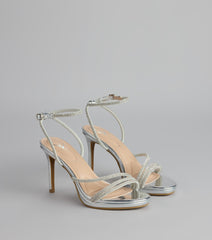 Radiance Rhinestone Metallic Stiletto Heels