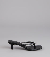 Play Nice Bow Thong Heels