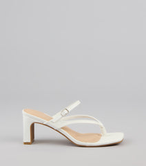 Strap In Thong Buckle Mules