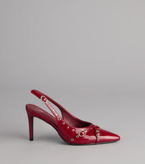 Final Touch Buckle Stiletto Pumps