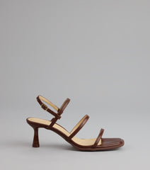 On Point Strappy Sling-Back Stiletto Heels