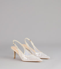 Shimmer Point Slingback Pumps