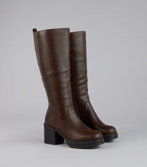 Retro Rise Knee High Platform Boots
