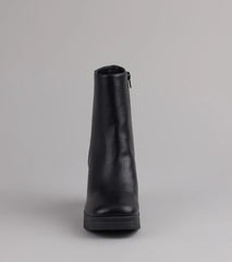 Tough Love Platform Block Heel Booties