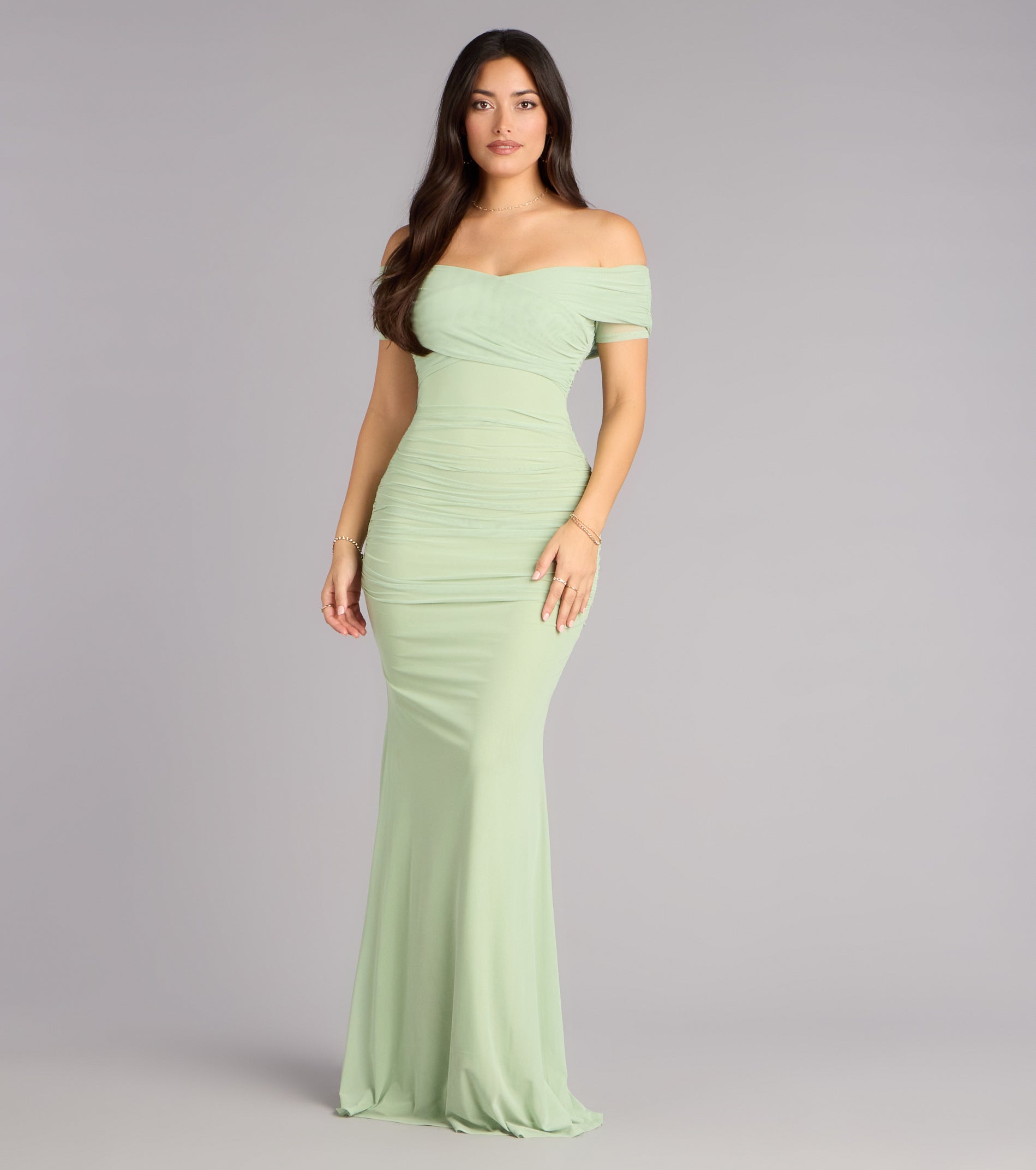Allison Off-The-Shoulder Mermaid Formal Dress
