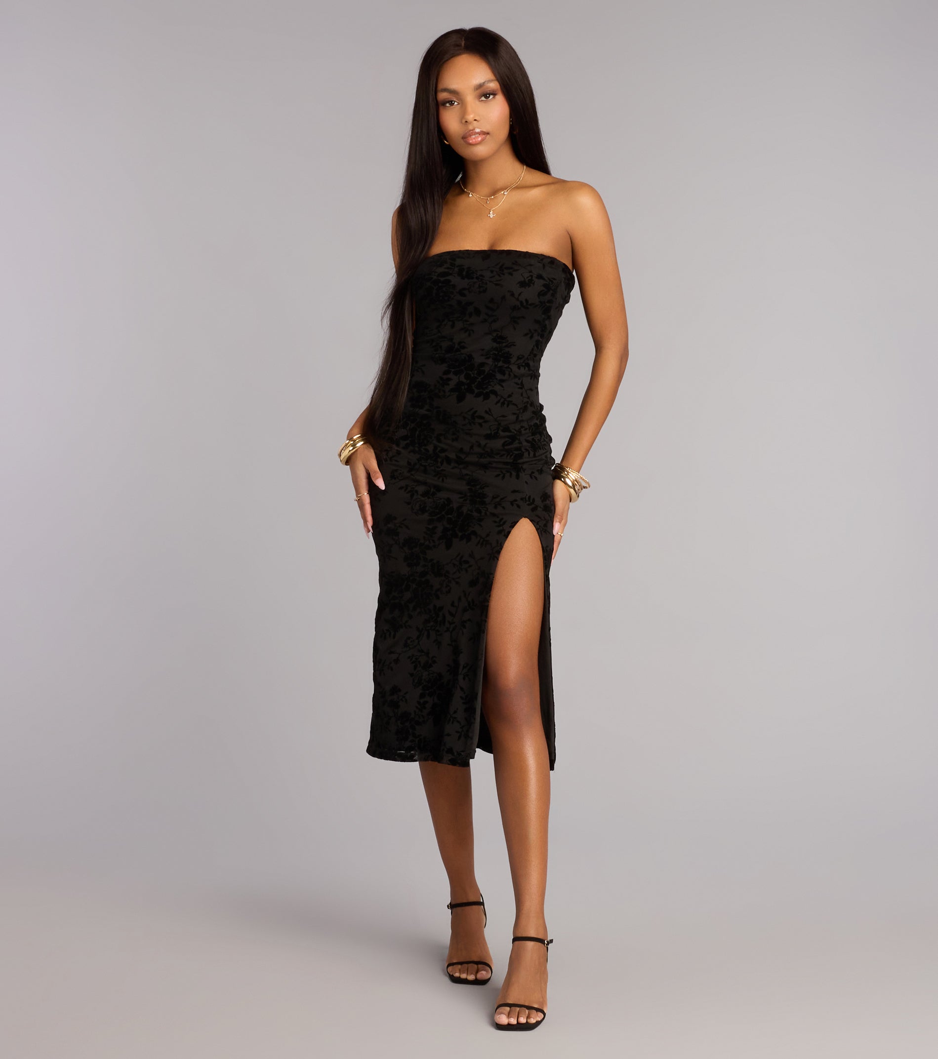 Sweet Obsession Strapless Midi Dress