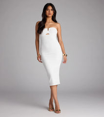 Sweetheart Status Tube Midi Dress