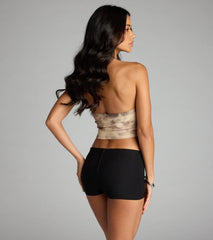 Cosmic Crush Abstract Halter Top