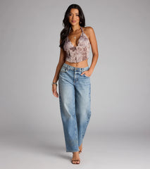 Love You Knot Halter Corset Top