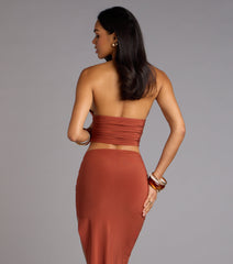 Go With The Vibe Halter Crop Top