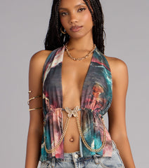 Butterfly Effect Chain Halter Top