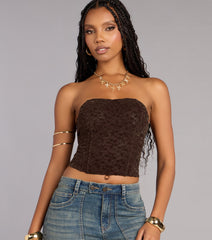 Downtown Date Lace-Up Tube Top