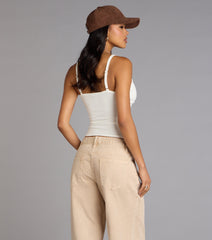 Sweet And Sleek Cutout Tank Top