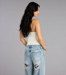 Level Up Halter Crop Top