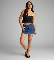 Sweetheart Status Babydoll Crop Top