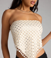 Sweet Like Fringe Sequin Hanky Top