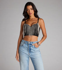 Drop the Sparkle Rhinestone Bustier