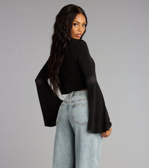 Whisper Lace Tie Front Top