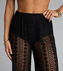 Catching Looks Crochet Palazzo Pants